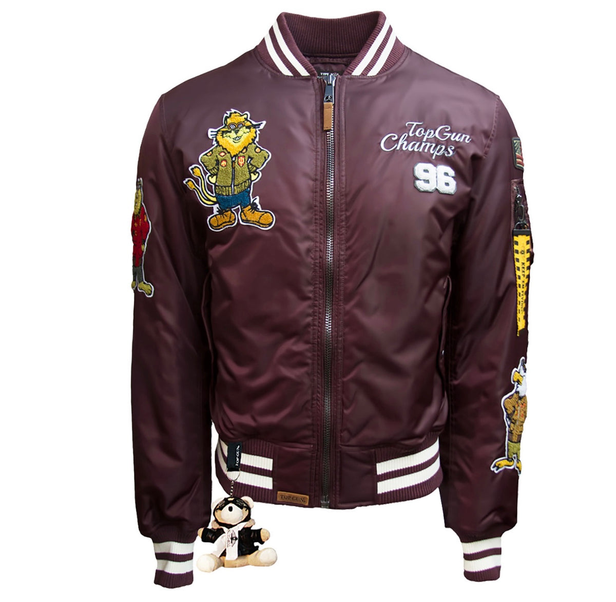 Top Gun MA-1 “TOMCAT” BOMBER JACKET//BURGUNDY – OASIS