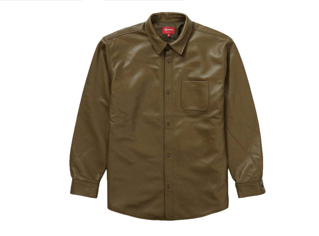 ジャケット・アウター Supreme Leather Shirt Supreme Leather Shirt