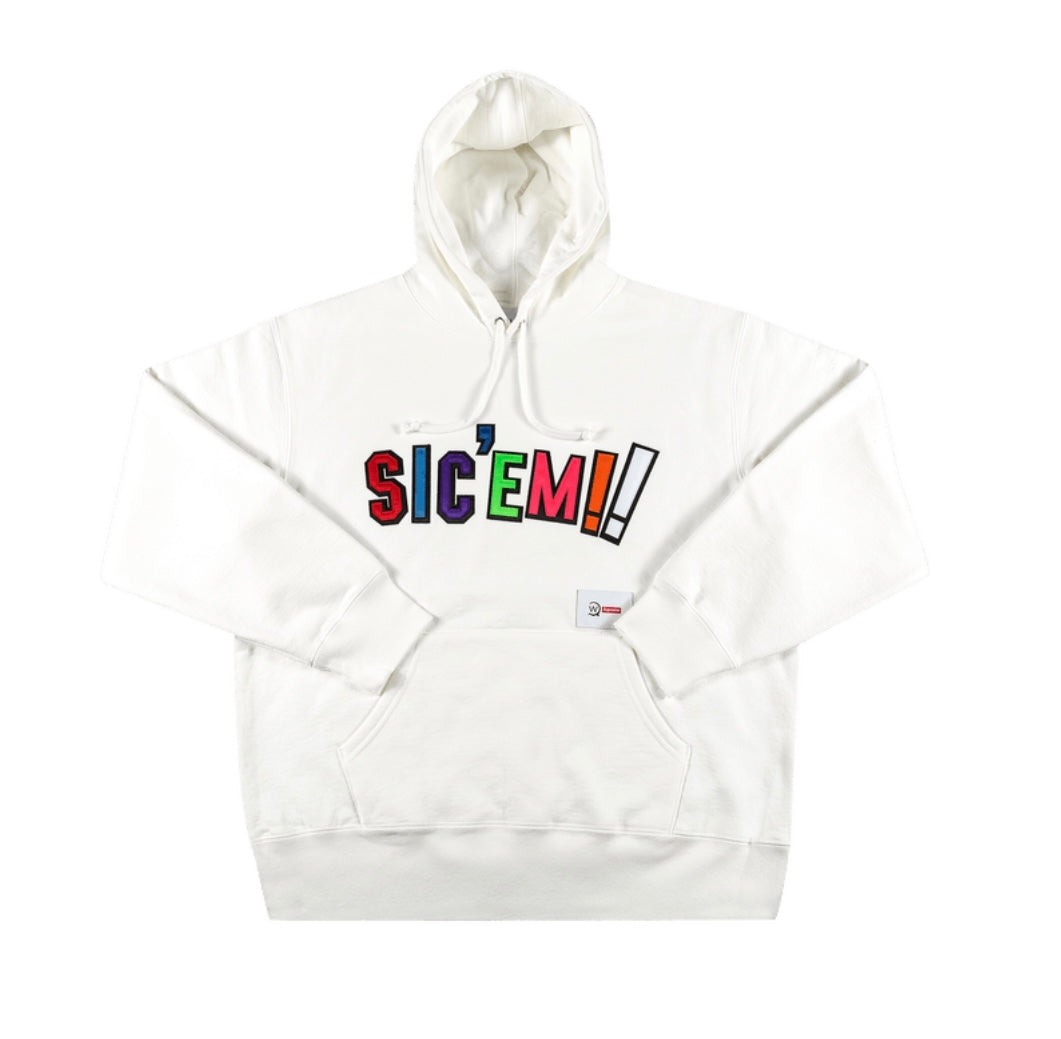 Supreme×WTAPS®️ Sic’em!Hooded Sweatshirt Supreme WTAPS Sic'em! Hooded Sweatshirt Light Olive Men's