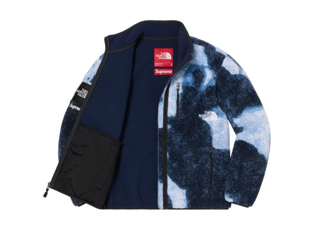 Supreme/ The North Face Bleached Denim Print Fleece Jacket – OASIS